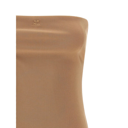Courrèges Beige Viscose Bodysuit