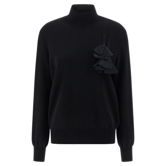Ferragamo Black Virgin Wool Cardigan