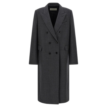 Dries Van Noten Gray Wool Coat