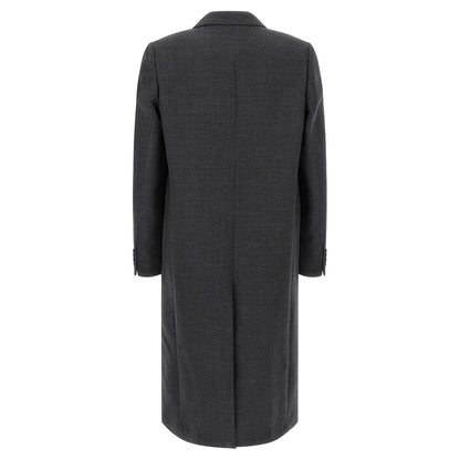Dries Van Noten Gray Wool Coat