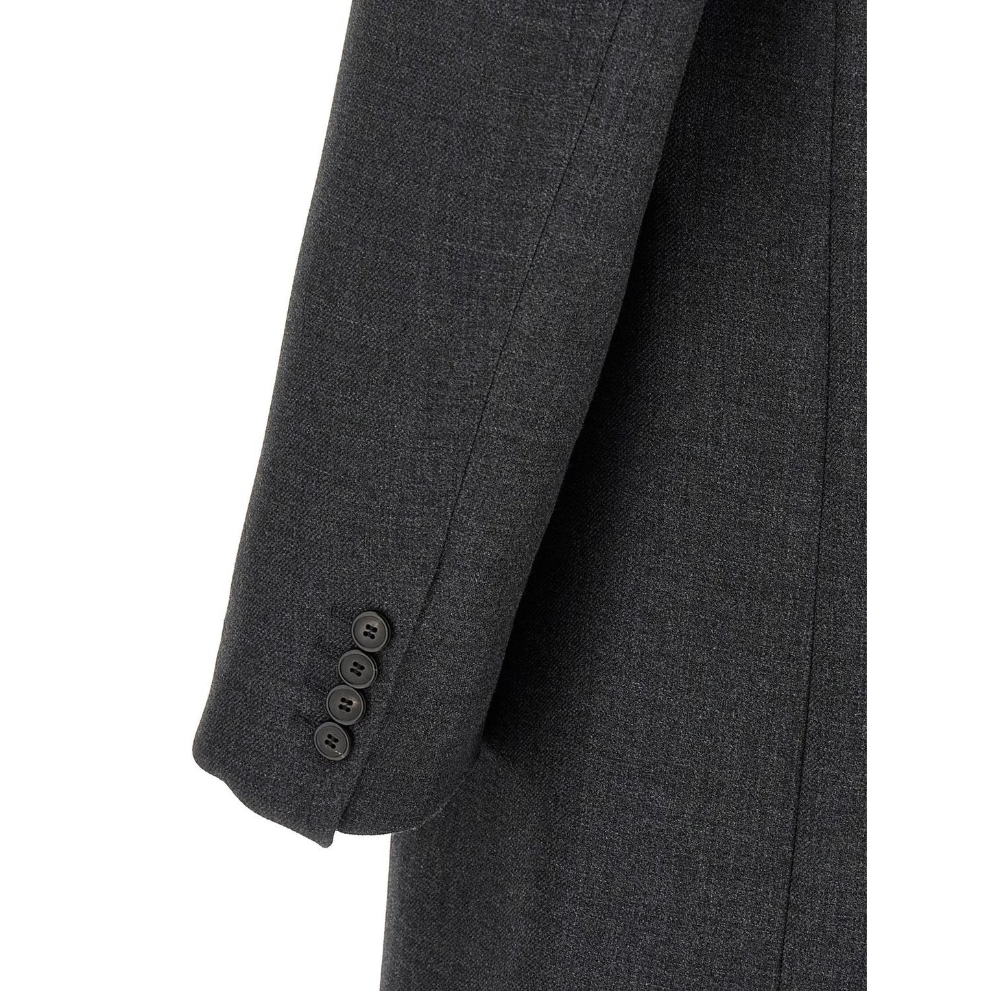 Dries Van Noten Gray Wool Coat