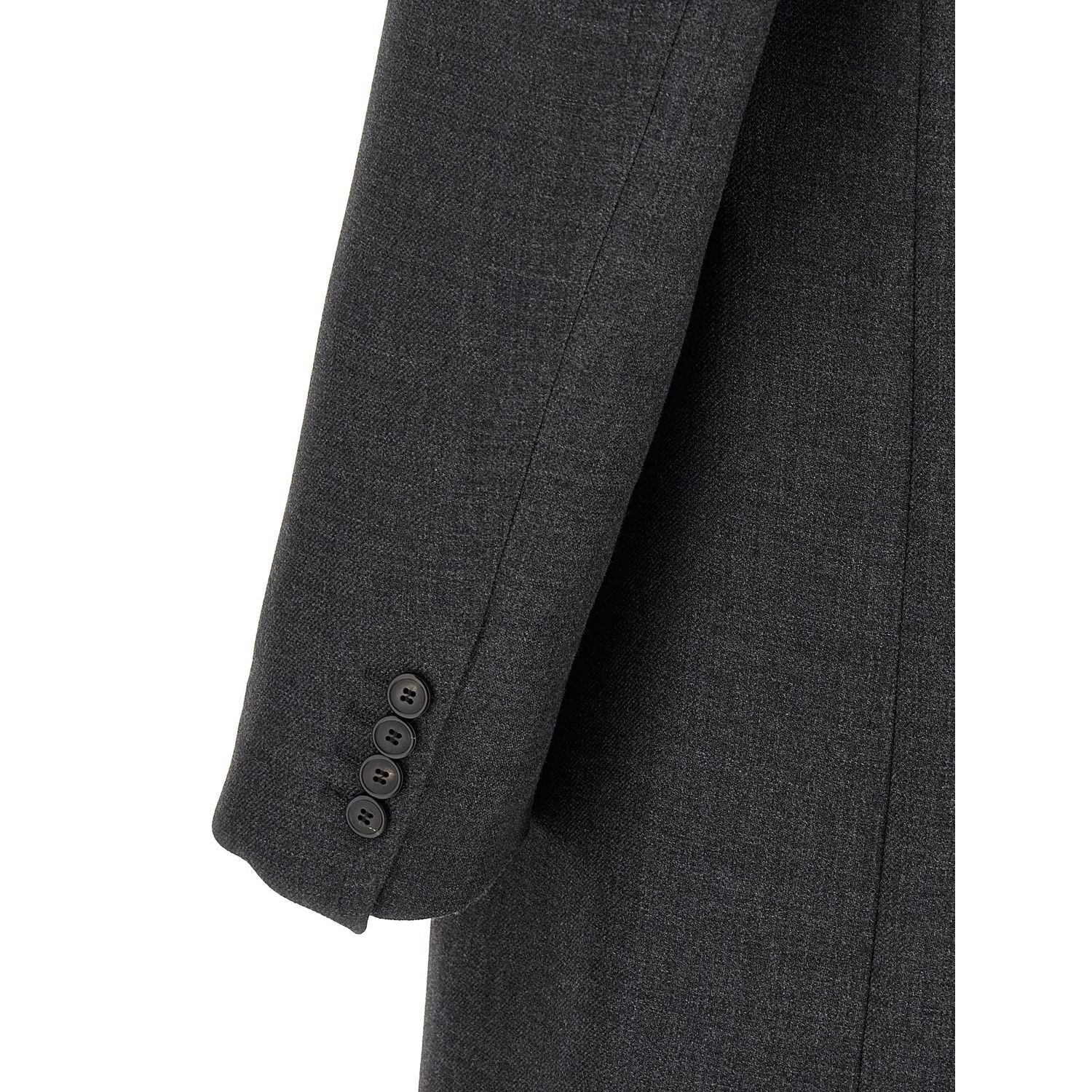 Dries Van Noten Gray Wool Coat