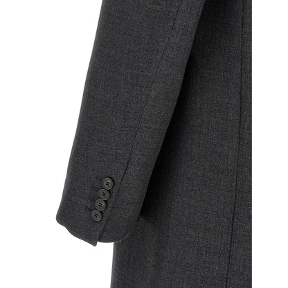 Dries Van Noten Gray Wool Coat