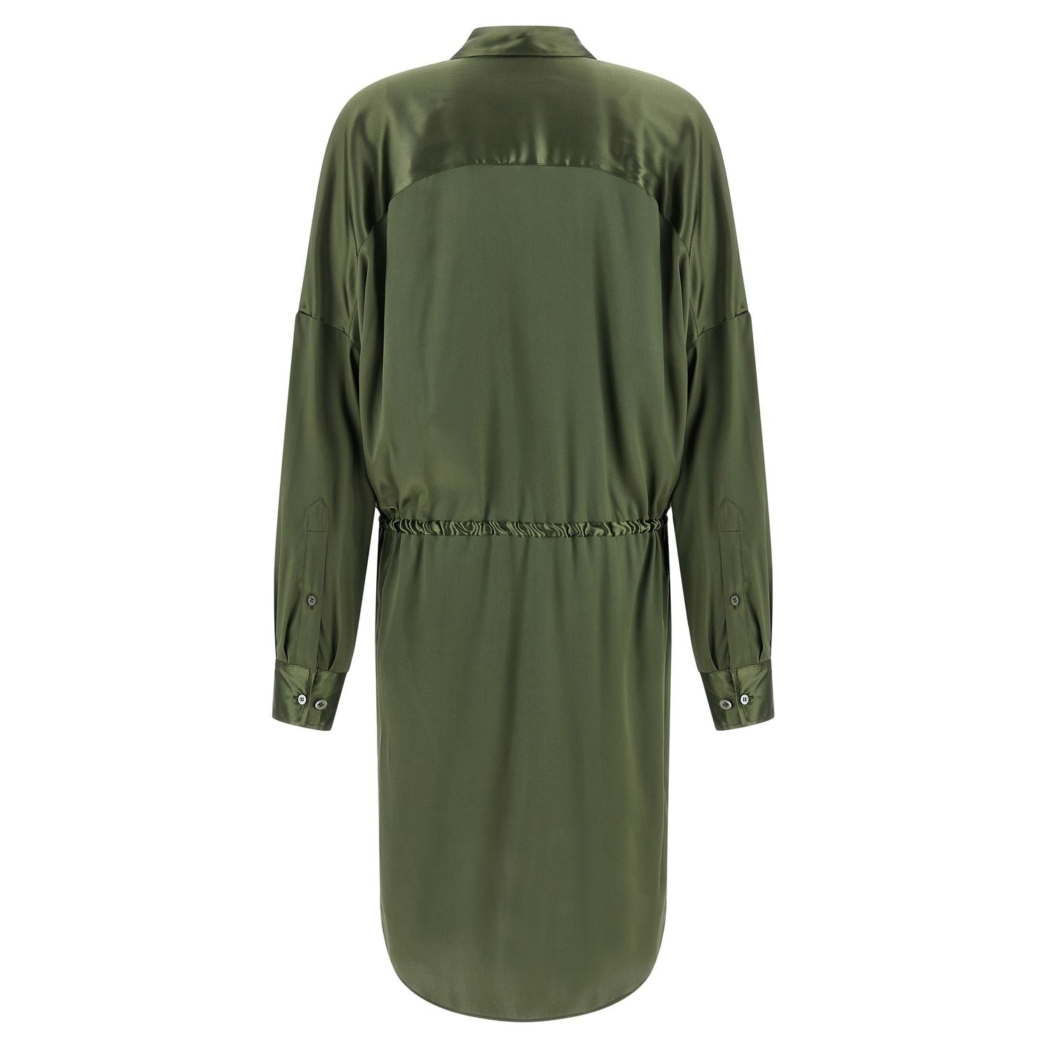 Dries Van Noten Bicolor Silk Midi Dress