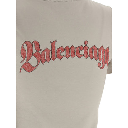 Balenciaga Gray Cotton T-Shirt