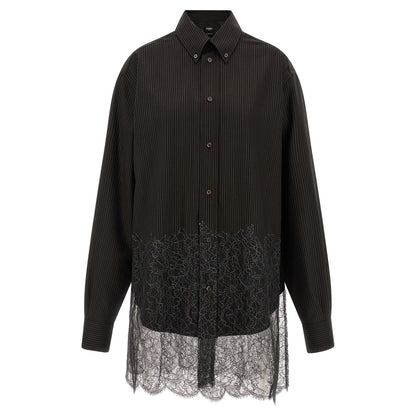 Fendi Brown Virgin Wool Blouse