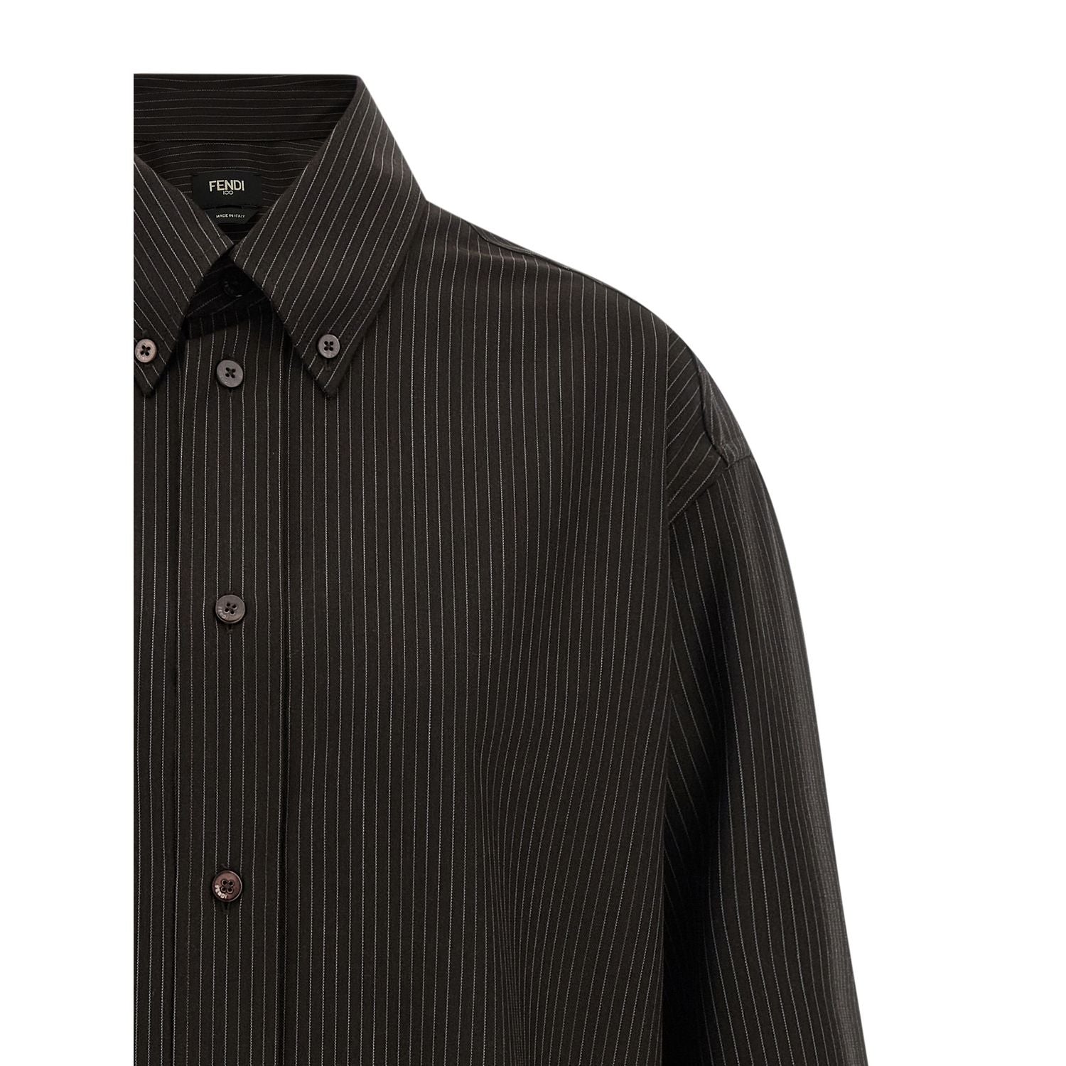 Fendi Brown Virgin Wool Blouse