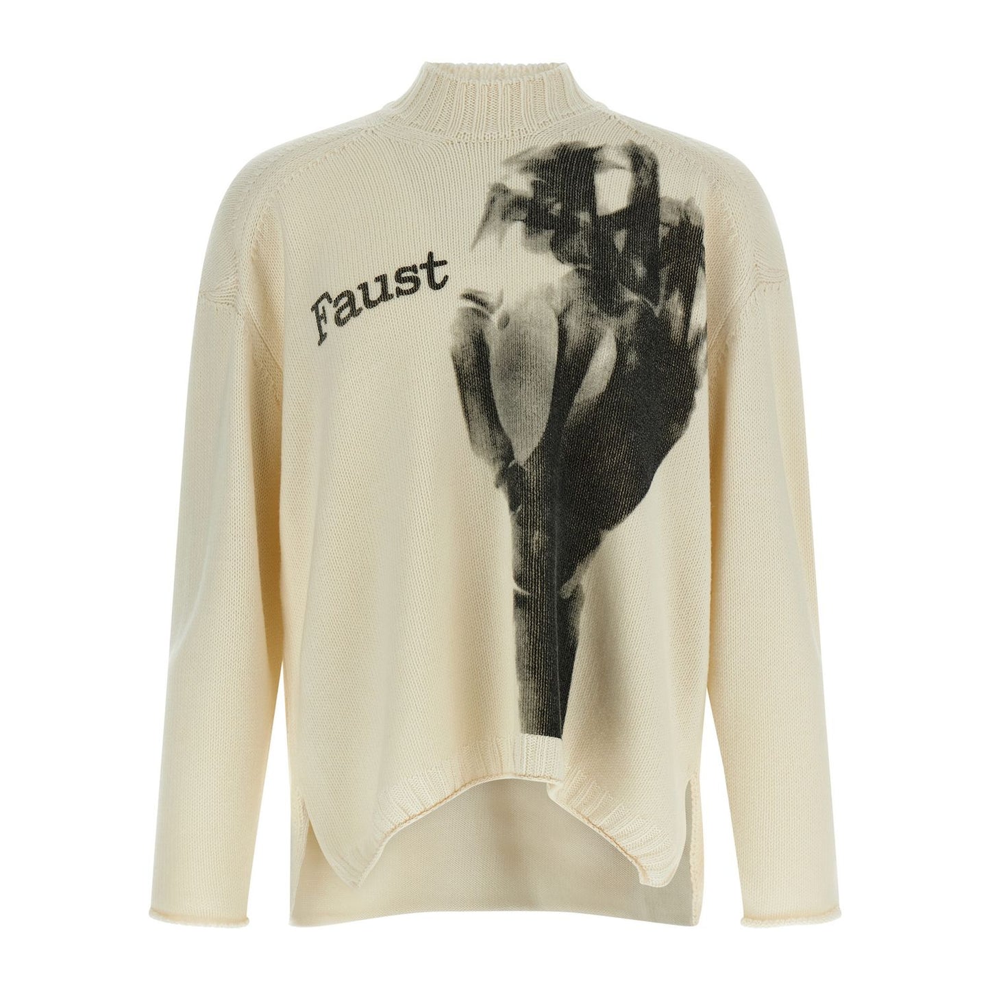 Undercover White Wool Cardigan