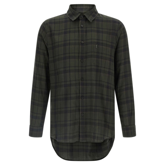 Saint Laurent Bicolor Cotton Blouse