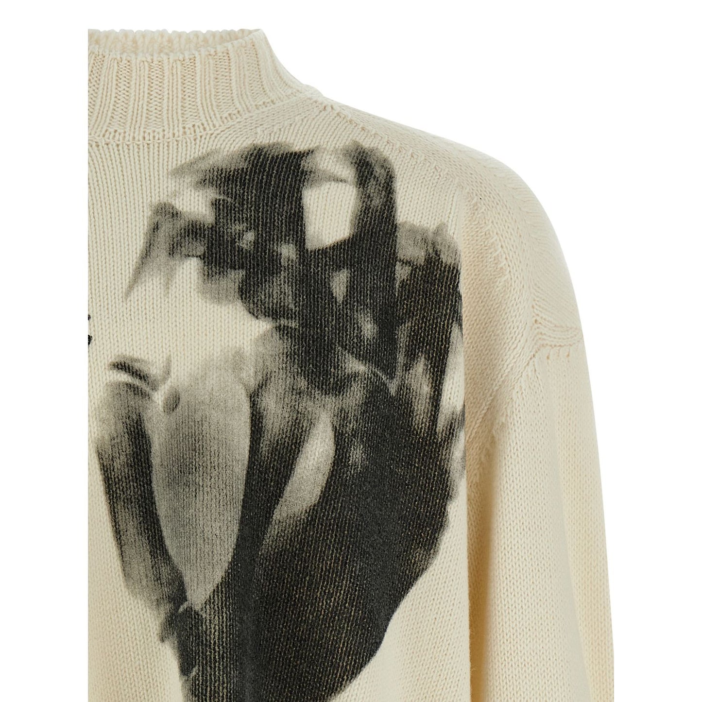 Undercover White Wool Cardigan