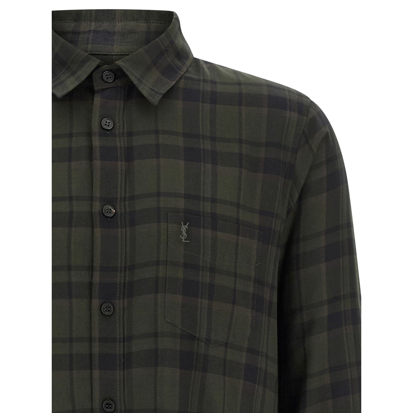 Saint Laurent Bicolor Cotton Blouse