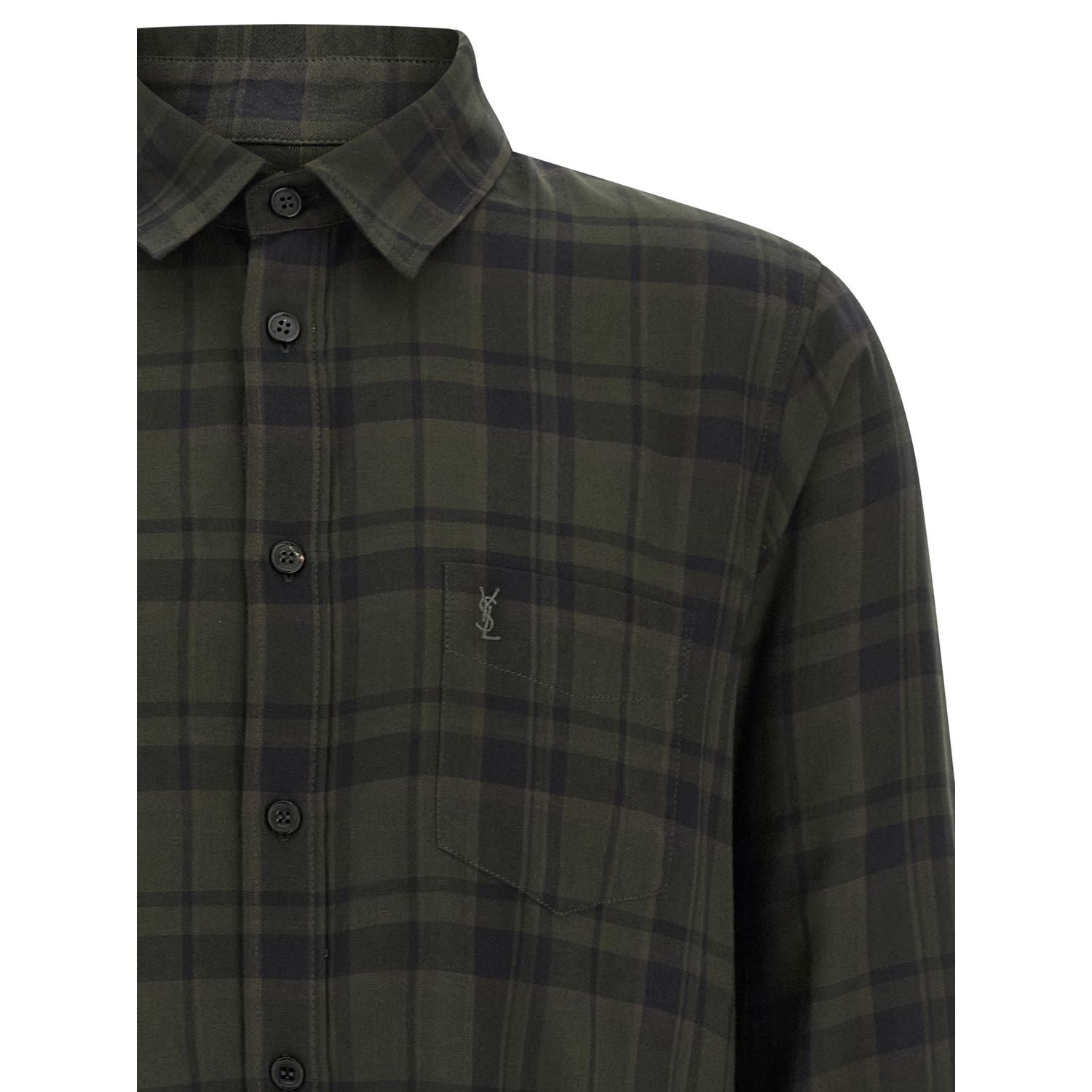 Saint Laurent Bicolor Cotton Blouse