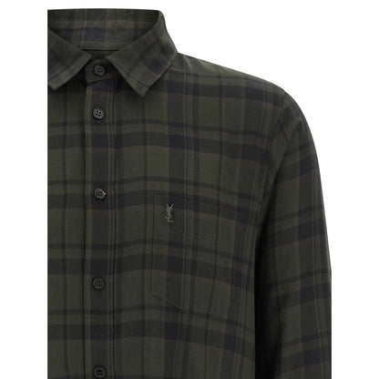 Saint Laurent Bicolor Cotton Blouse