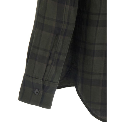 Saint Laurent Bicolor Cotton Blouse