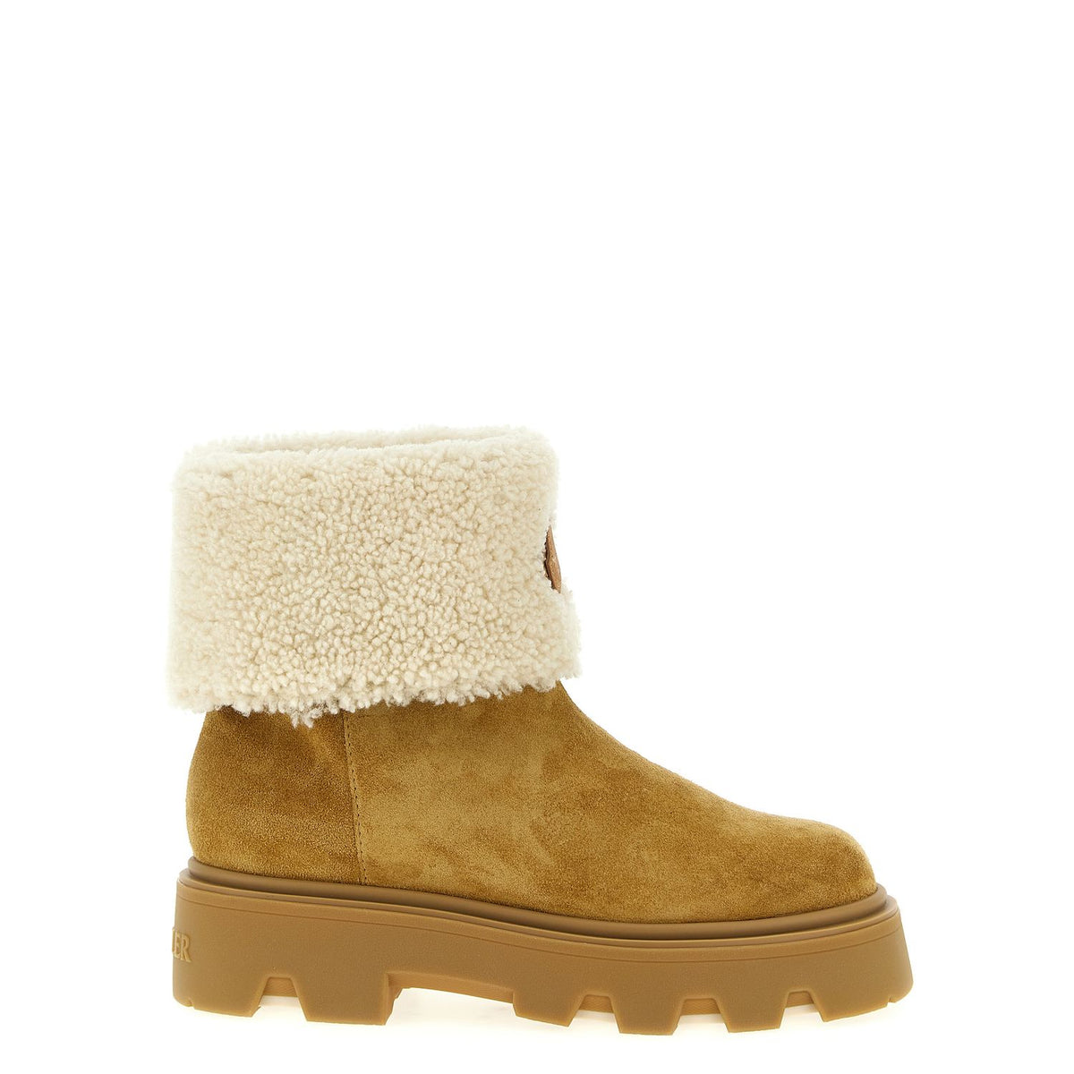Moncler Beige Calfskin Ankle Boots