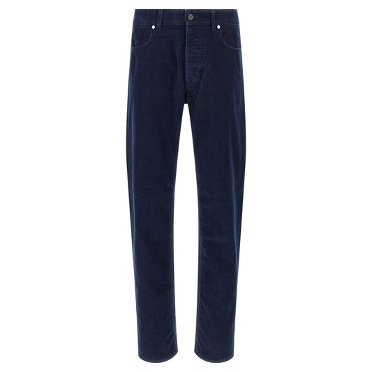 Stone Island Blue Cotton Casual Pants
