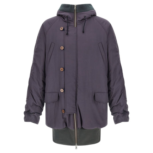 Magliano Purple Virgin Wool Parka