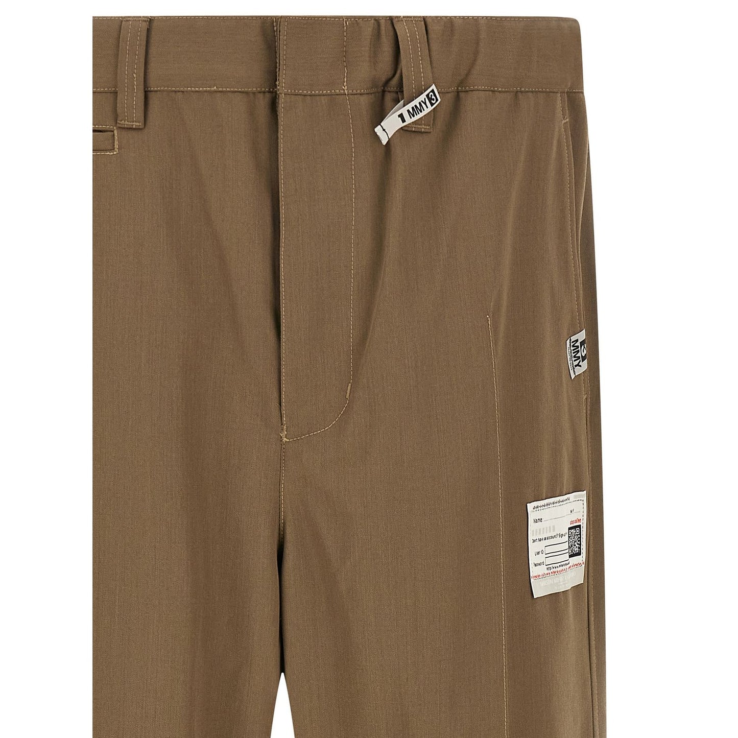 Maison Mihara Yasuhiro Bicolor Polyester Casual Pants