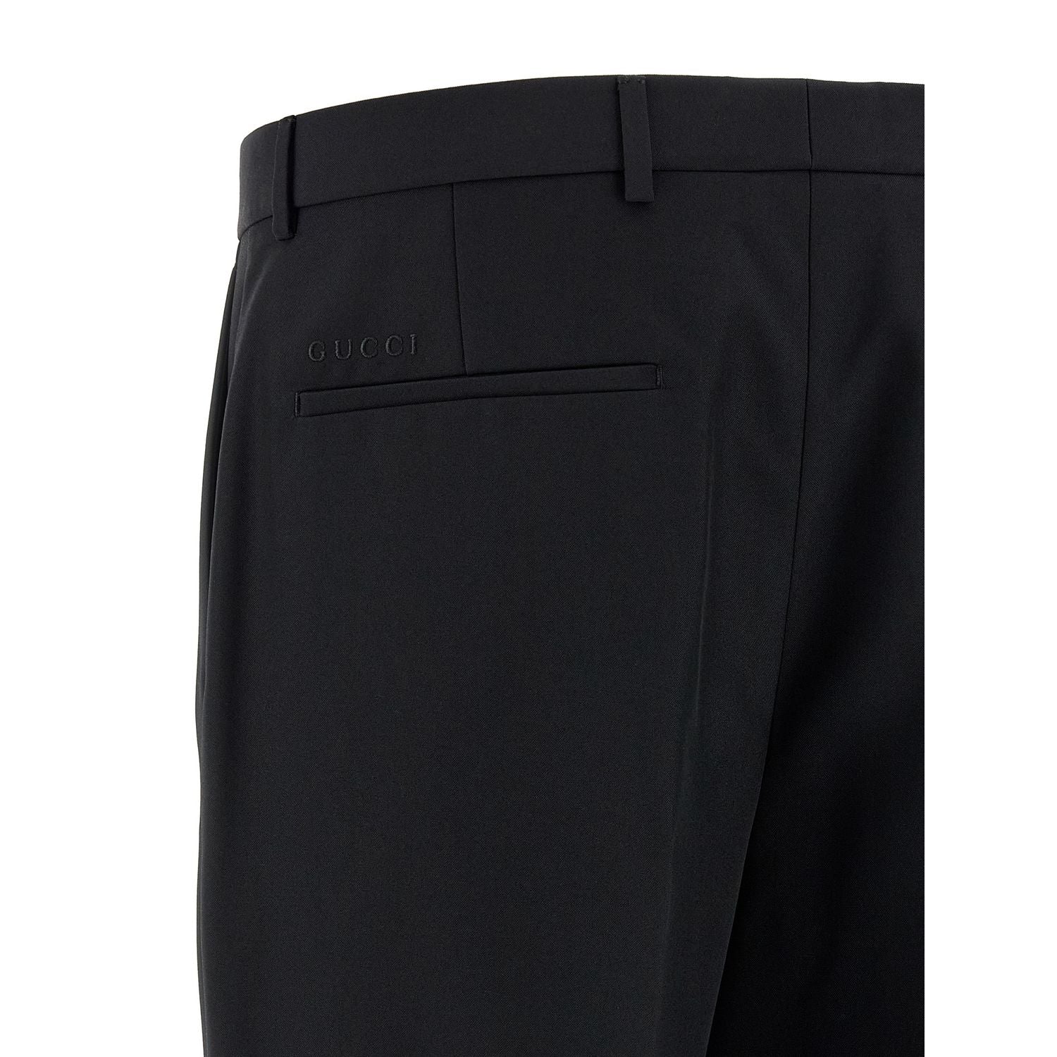 Gucci Black Polyester Dress Pants