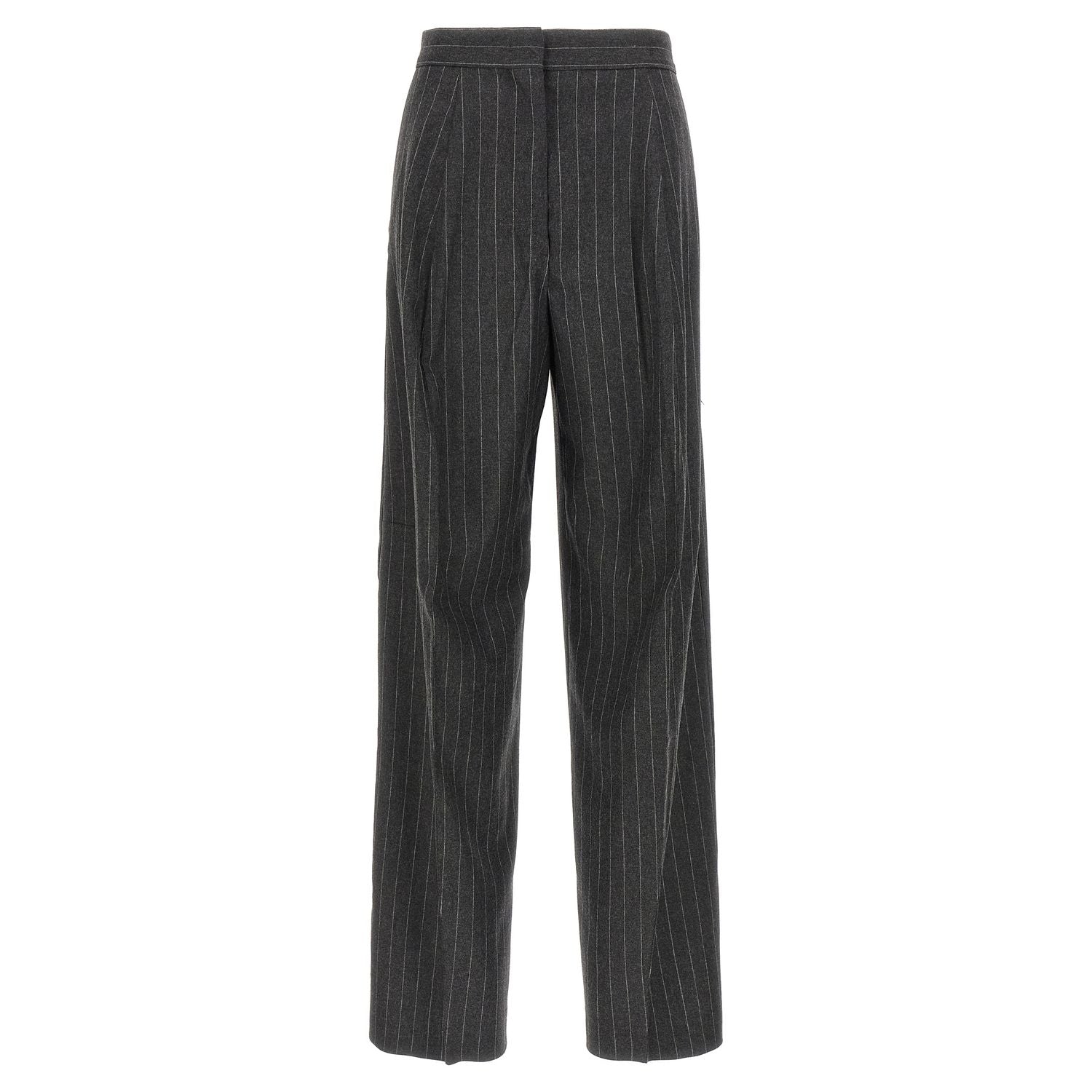 Sportmax Gray Virgin Wool Dress Pants