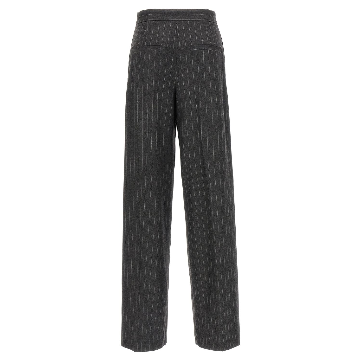 Sportmax Gray Virgin Wool Dress Pants
