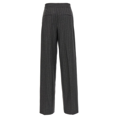 Sportmax Gray Virgin Wool Dress Pants