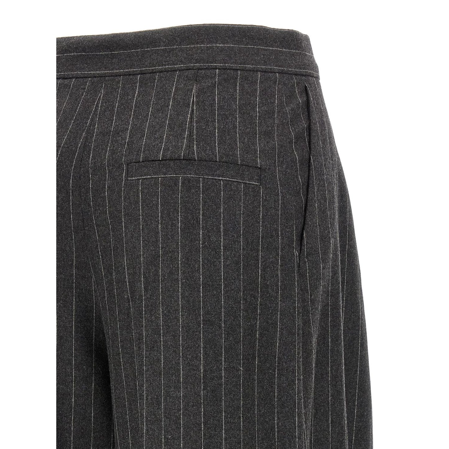 Sportmax Gray Virgin Wool Dress Pants