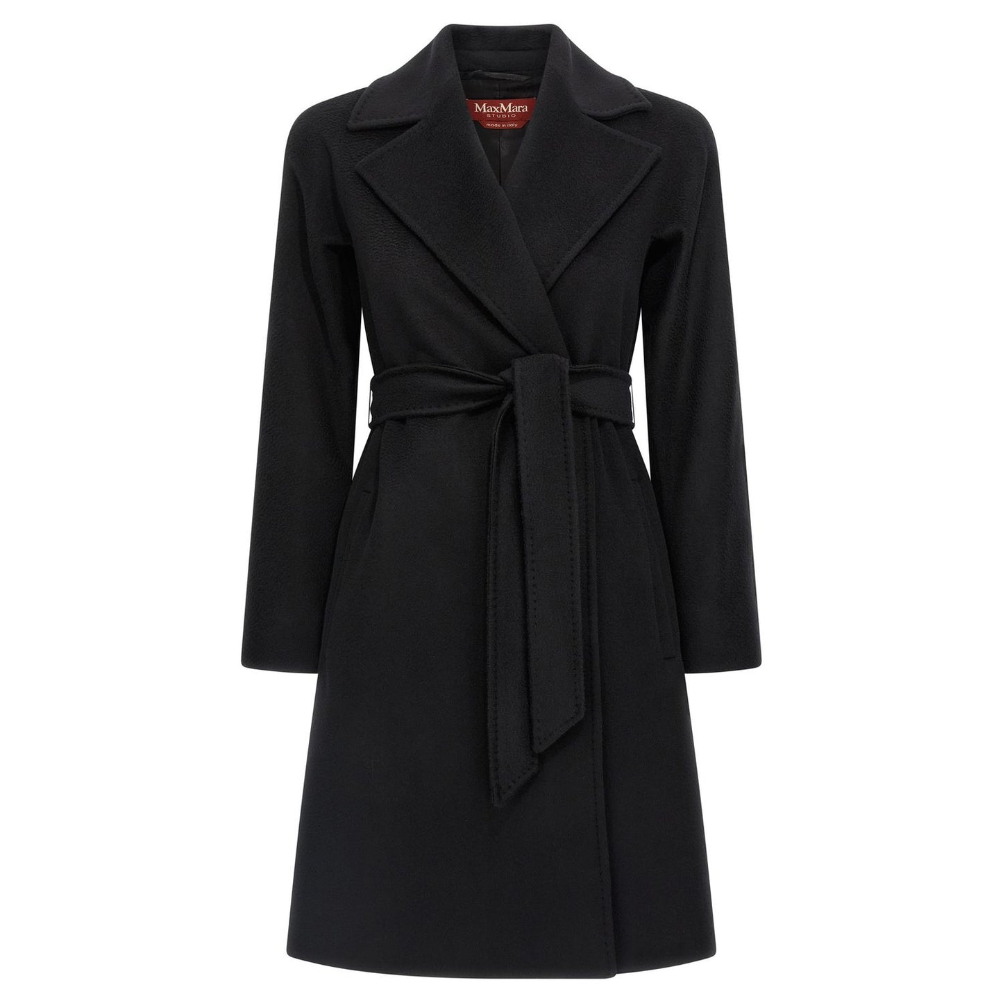 Max Mara Black Virgin Wool Coat