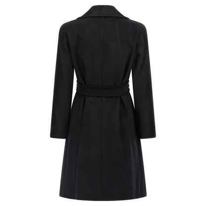 Max Mara Black Virgin Wool Coat