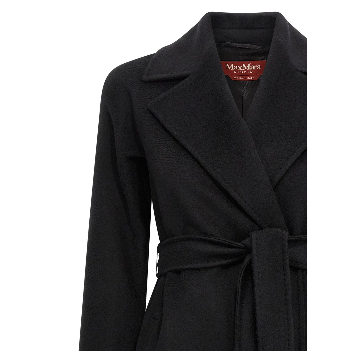 Max Mara Black Virgin Wool Coat