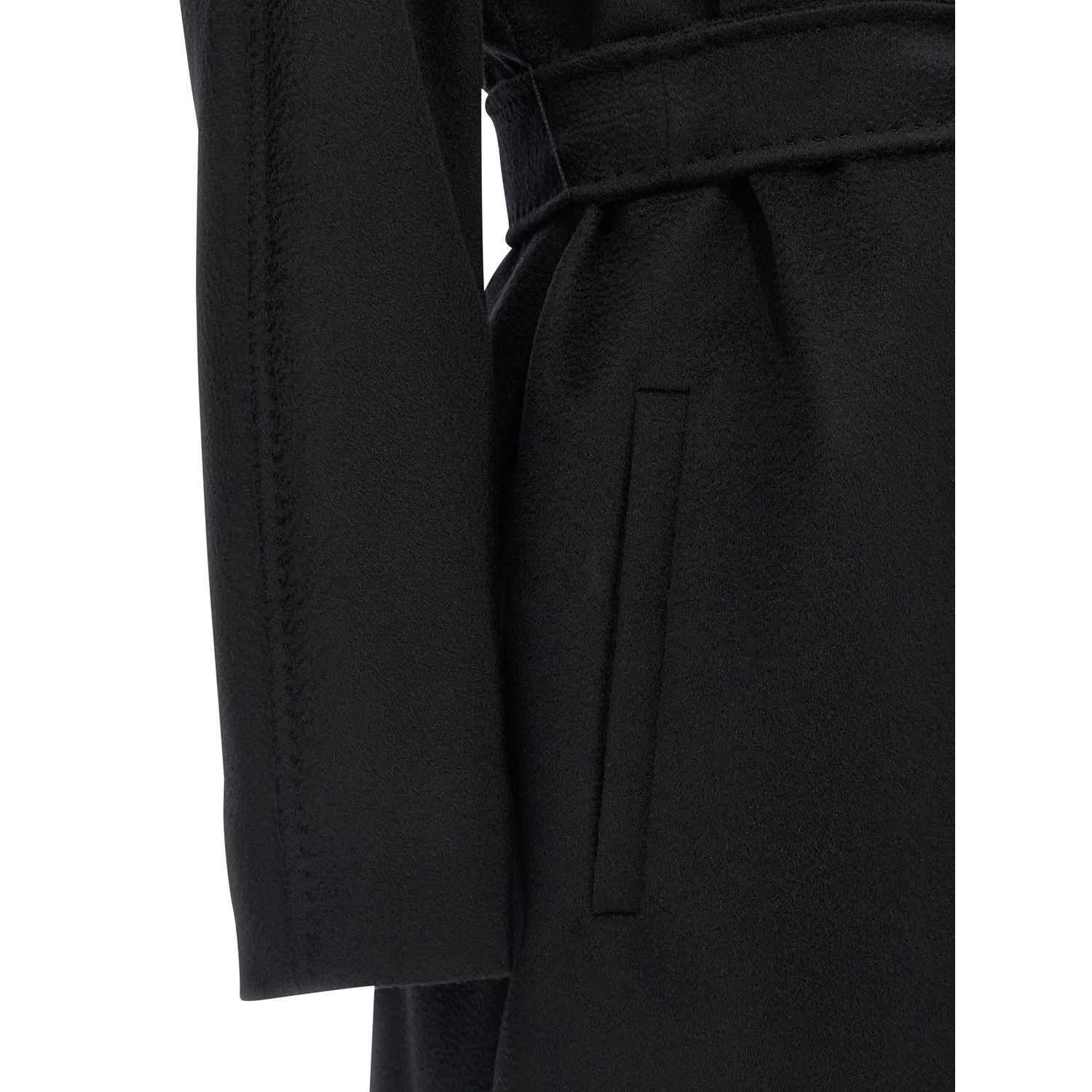 Max Mara Black Virgin Wool Coat