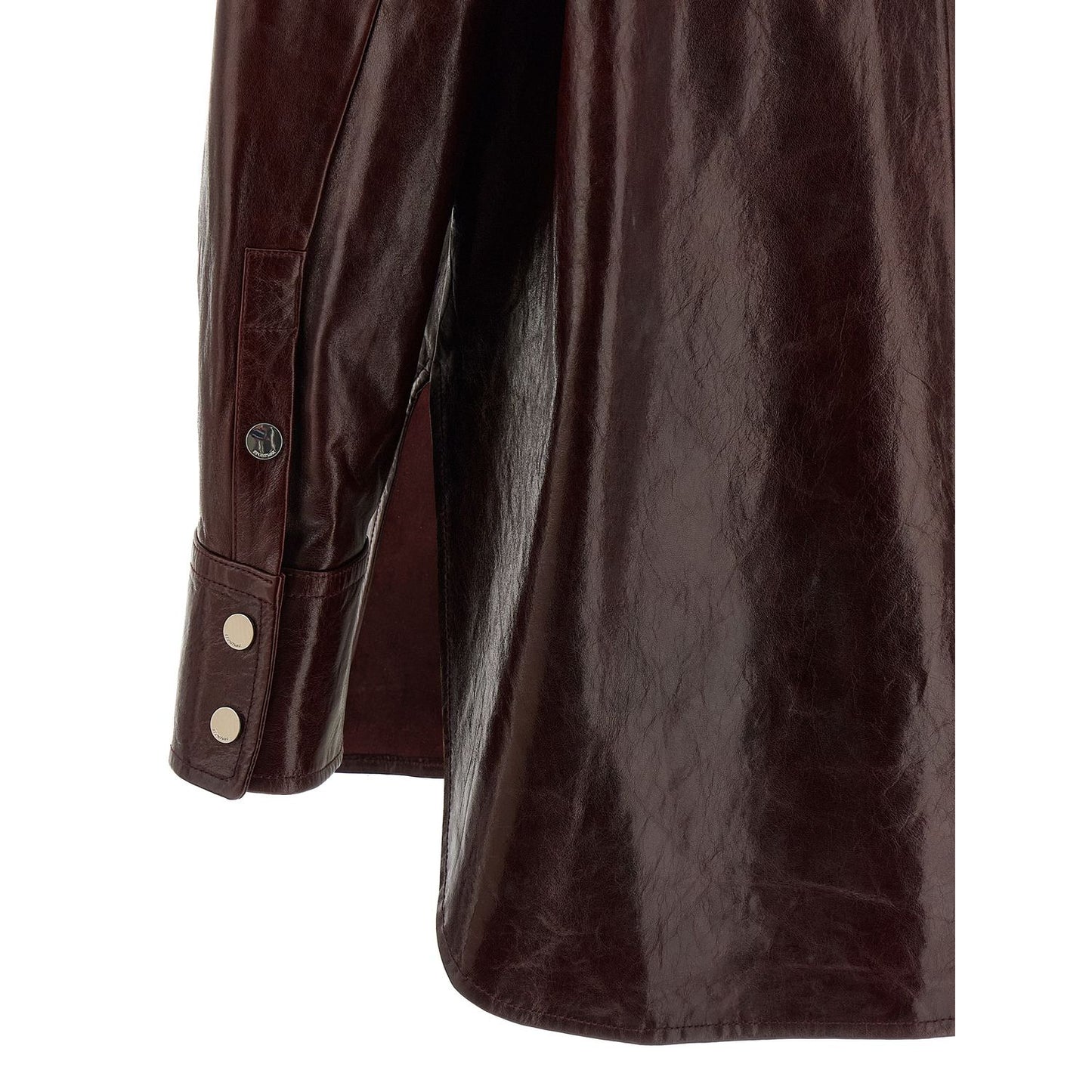 Sportmax Bordeaux Lamb Leather Blouse