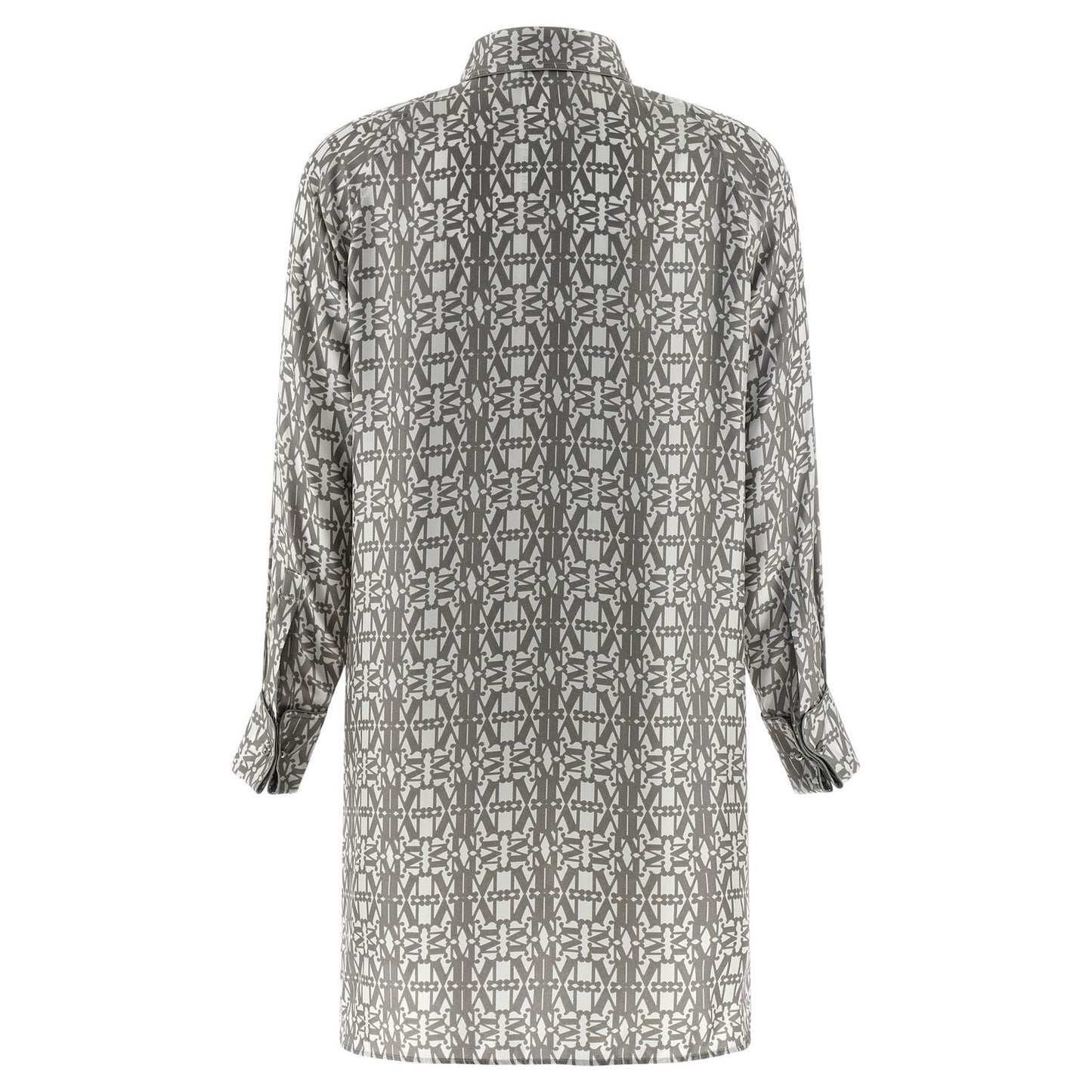 Max Mara Gray Silk Short Dress