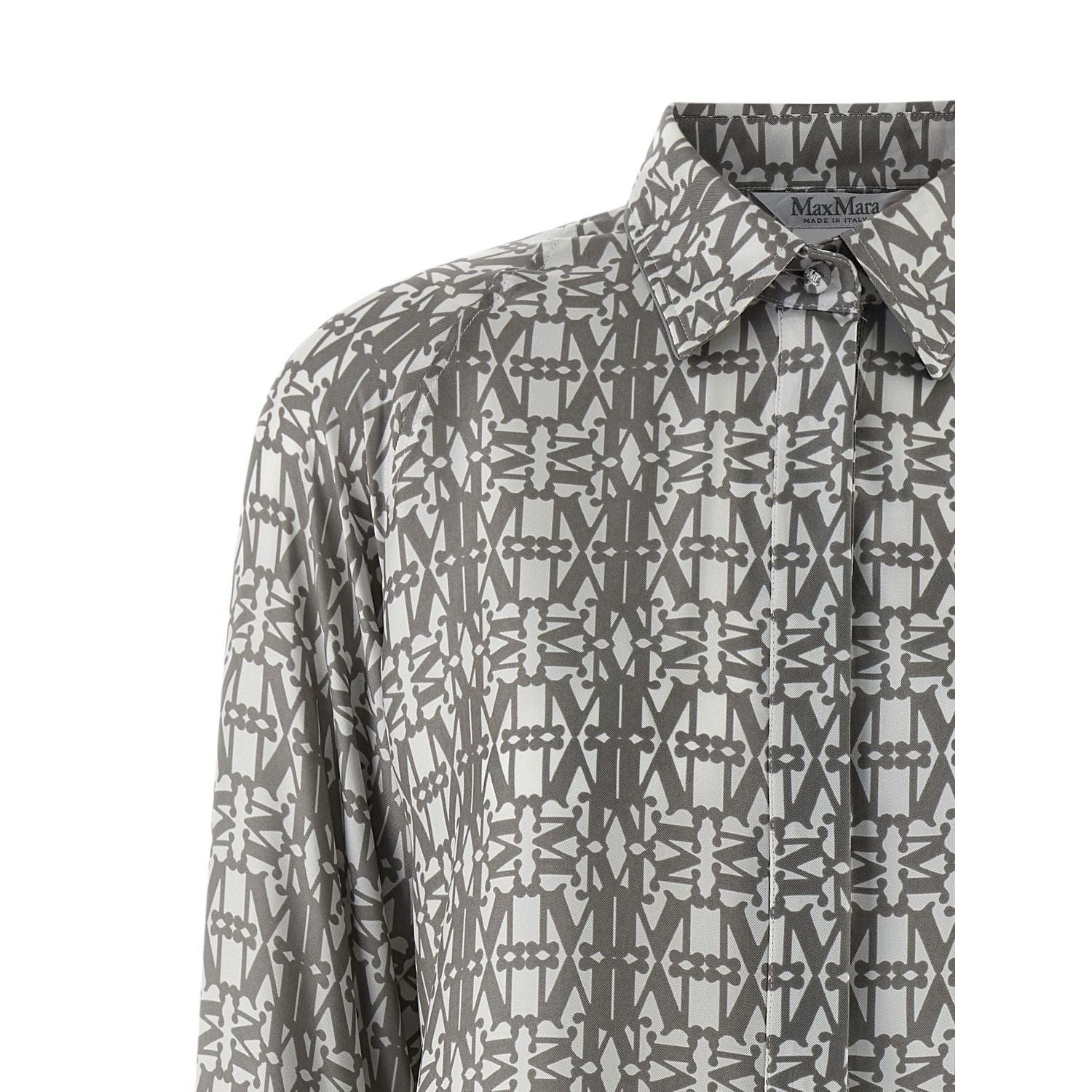 Max Mara Gray Silk Short Dress