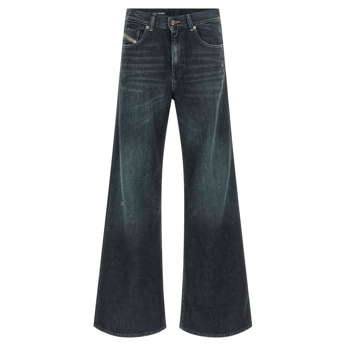 Diesel Blue Cotton Flared Jeans