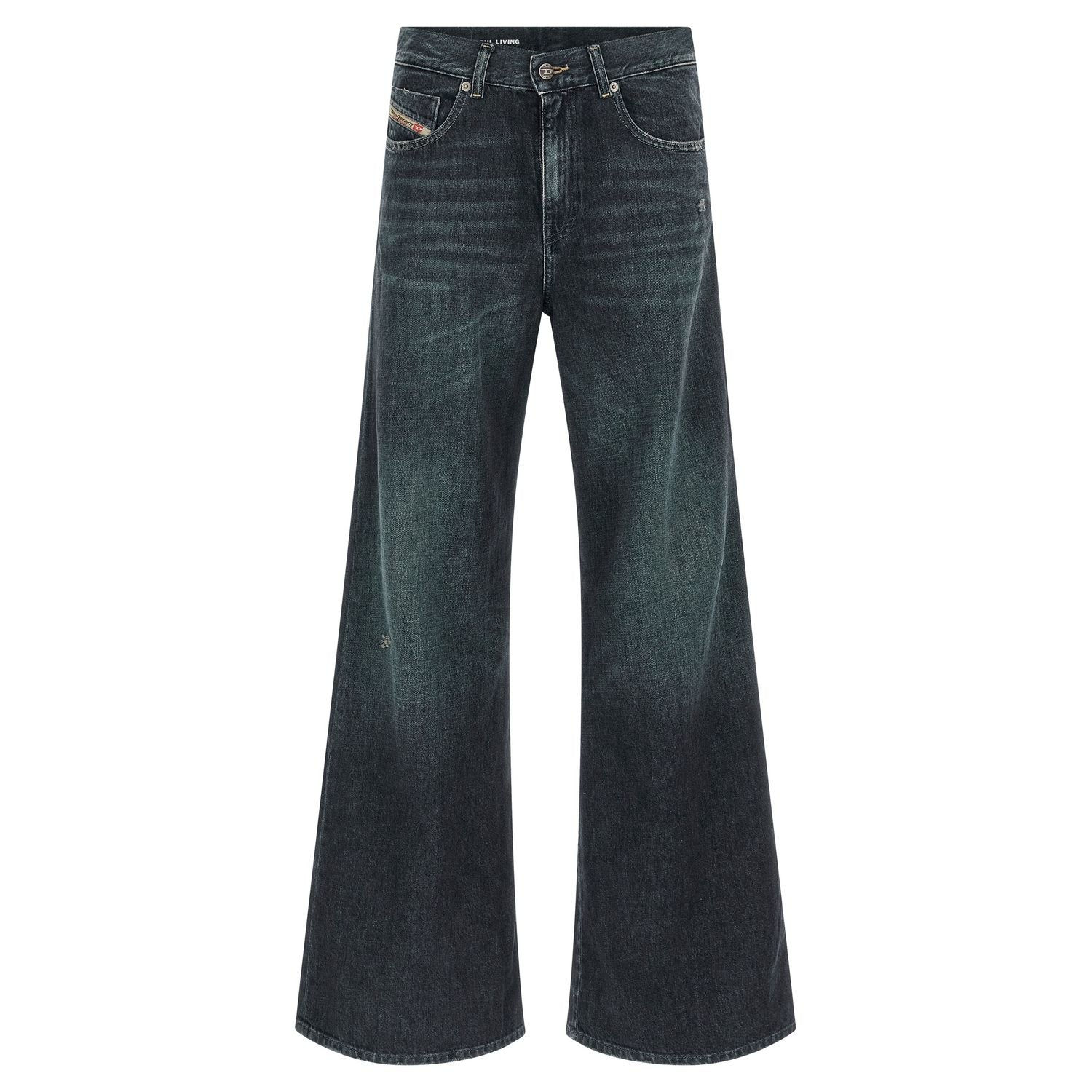 Diesel Blue Cotton Flared Jeans