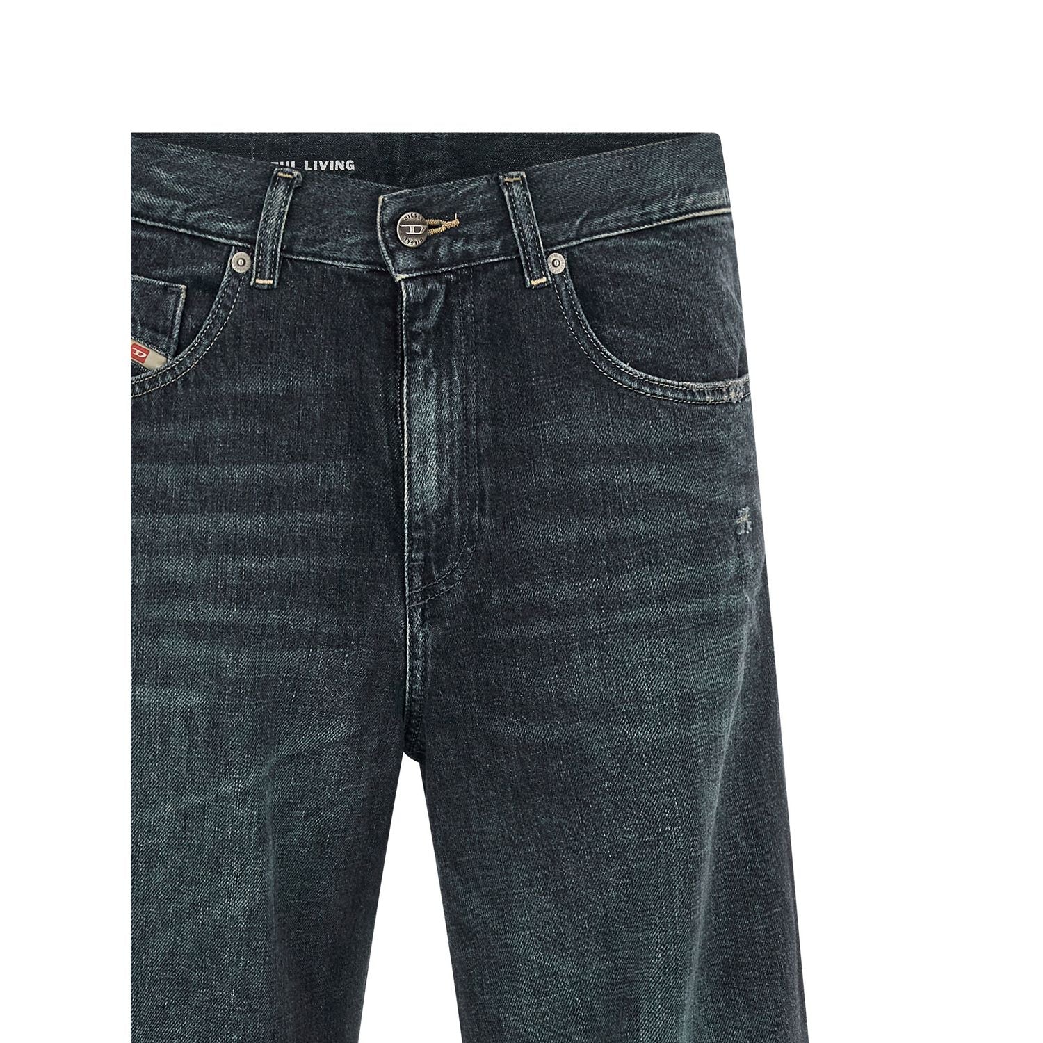 Diesel Blue Cotton Flared Jeans