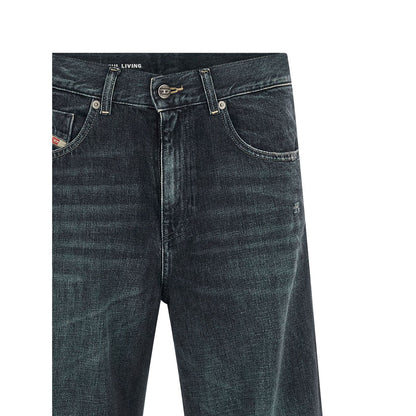 Diesel Blue Cotton Flared Jeans