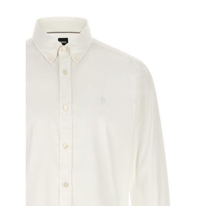 Hugo Boss White Cotton Blouse