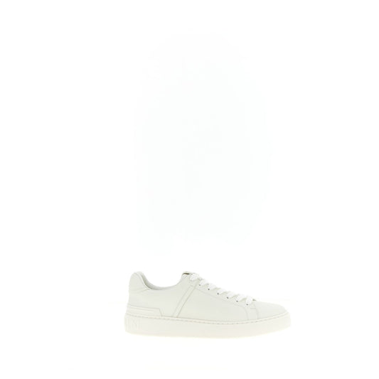 Balmain White Calfskin Sneakers