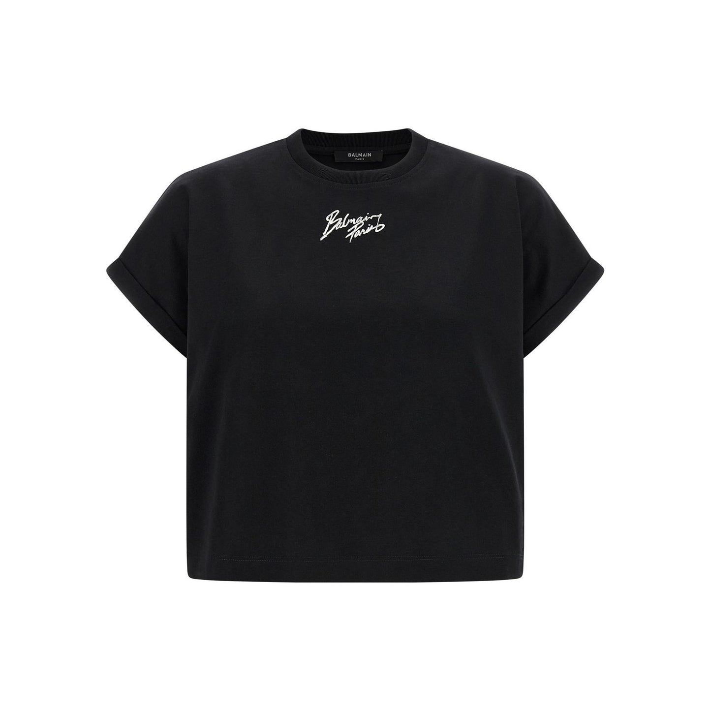 Balmain Black Cotton T-Shirt