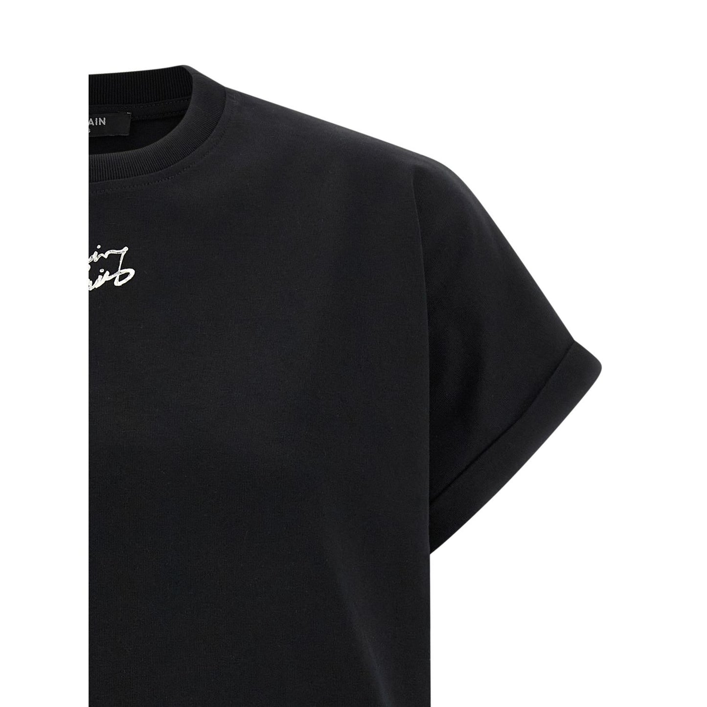 Balmain Black Cotton T-Shirt