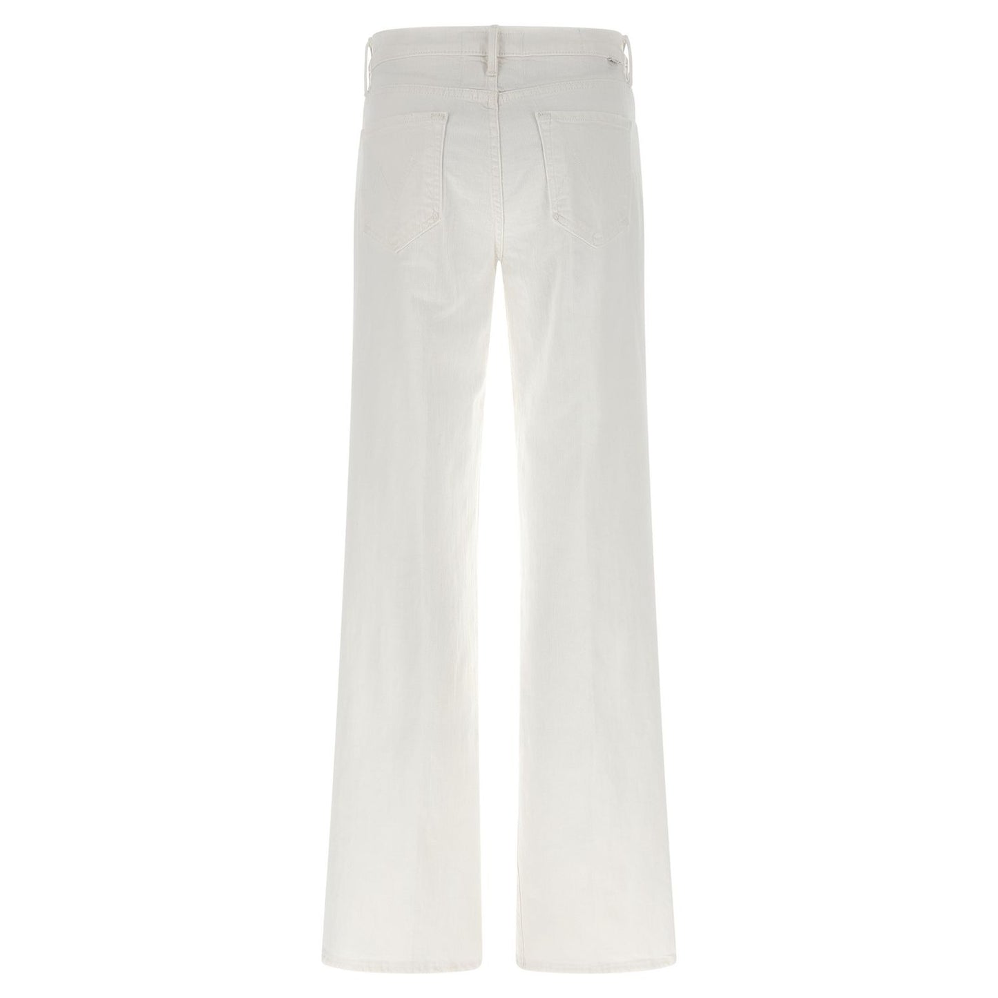 Mother Denim White Cotton Flared Jeans