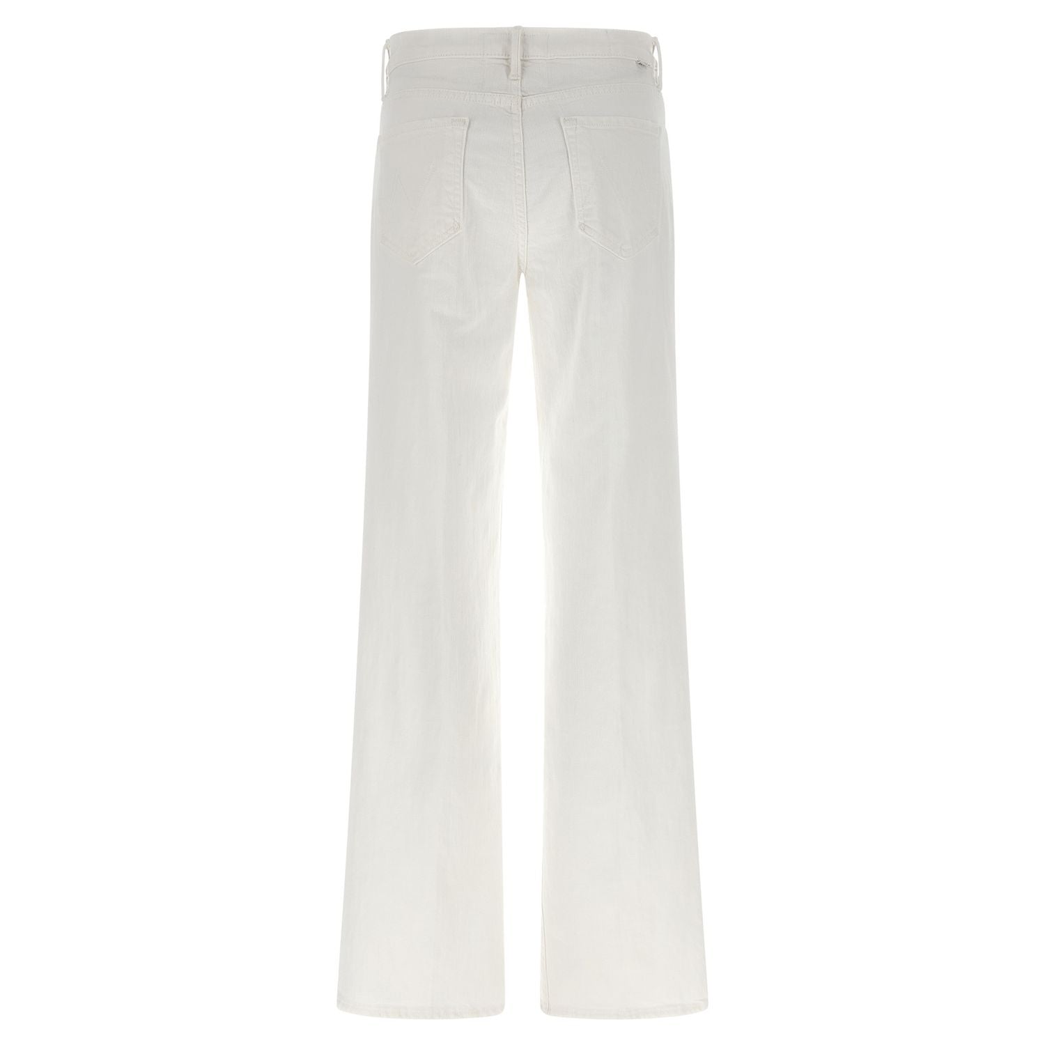 Mother Denim White Cotton Flared Jeans