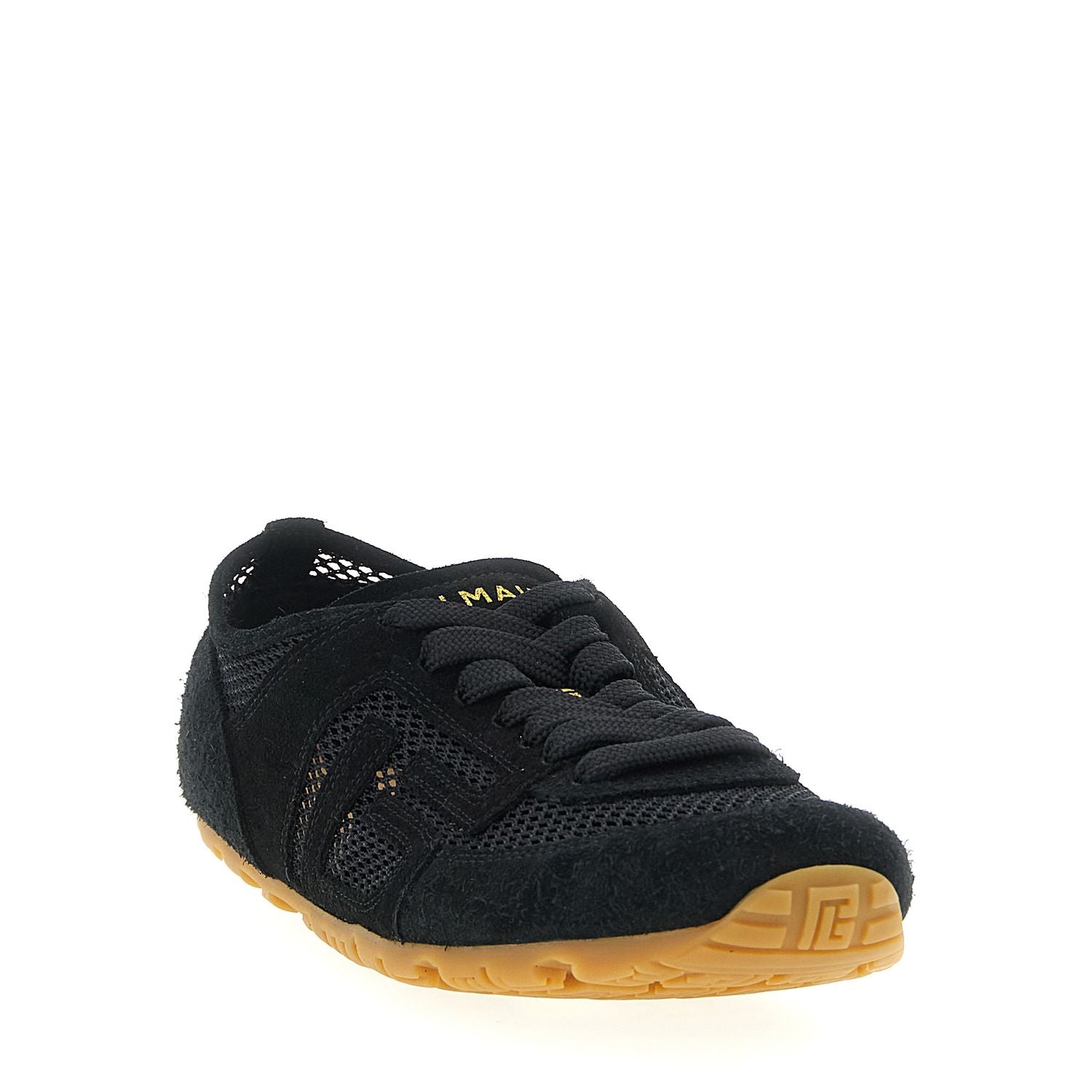 Balmain Black Calfskin Athletic Sneakers