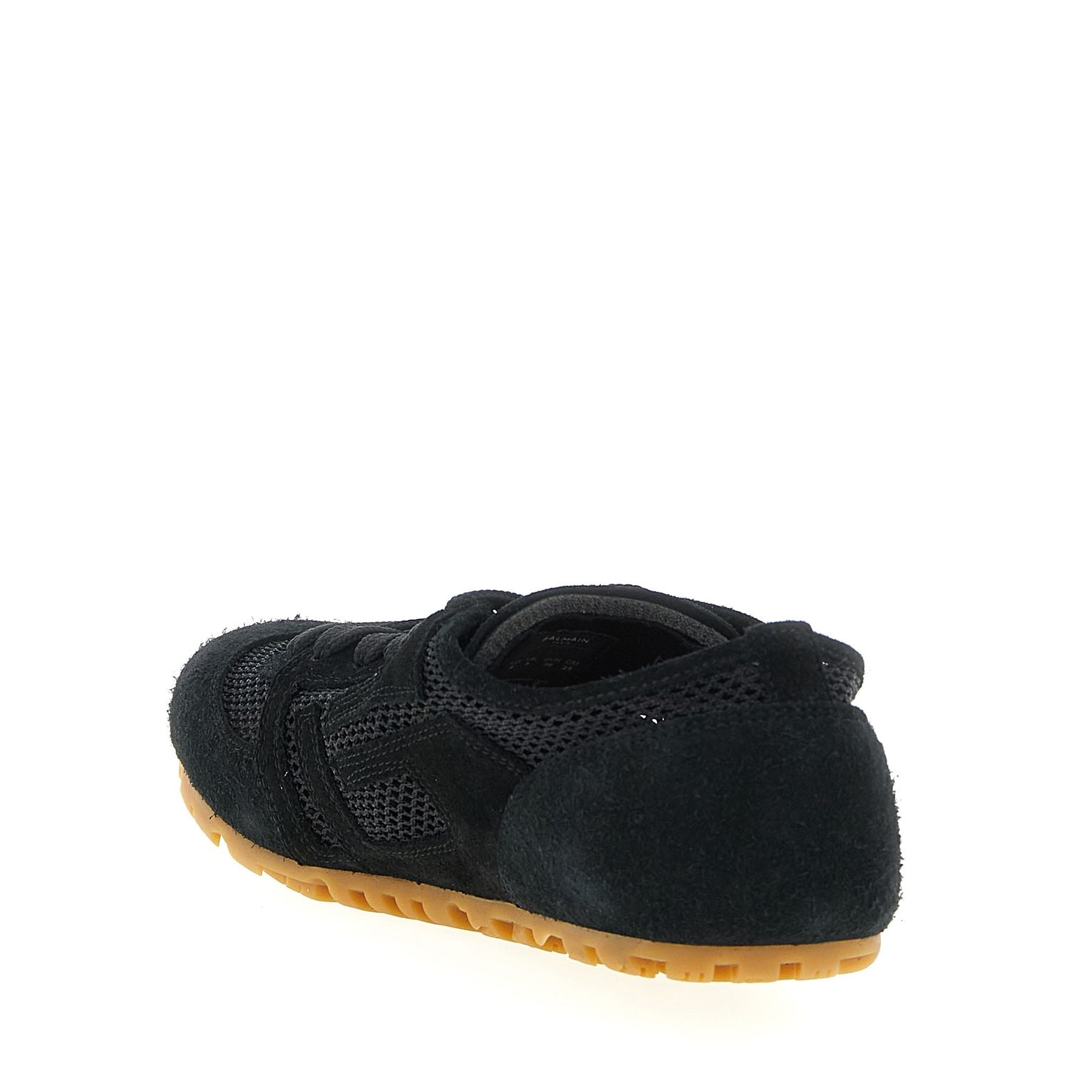 Balmain Black Calfskin Athletic Sneakers