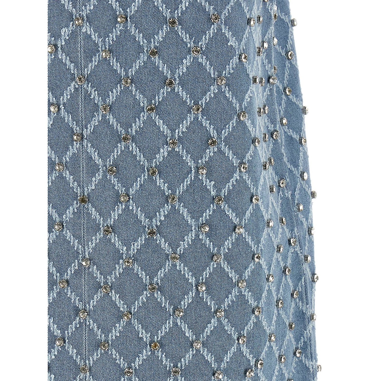 PINKO Blue Cotton Short Dress