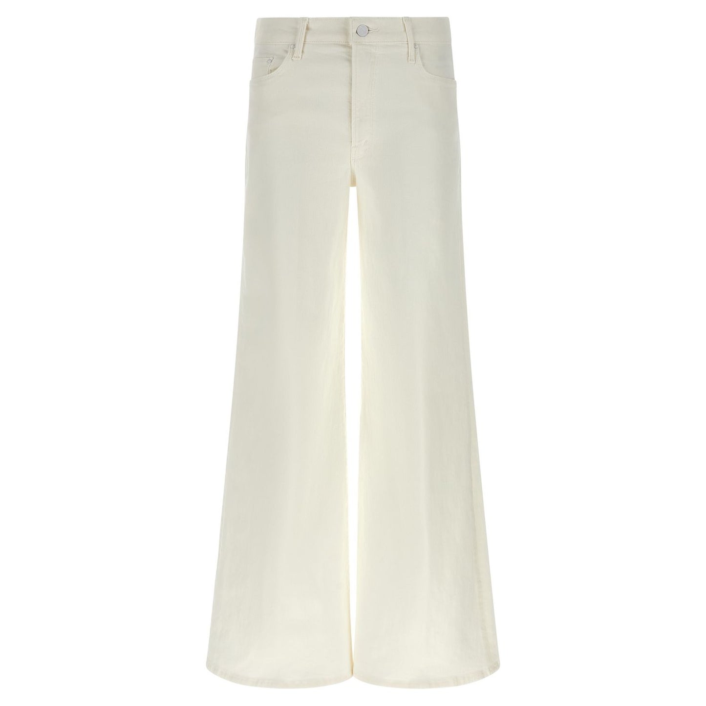 Mother Denim White Cotton Flared Jeans