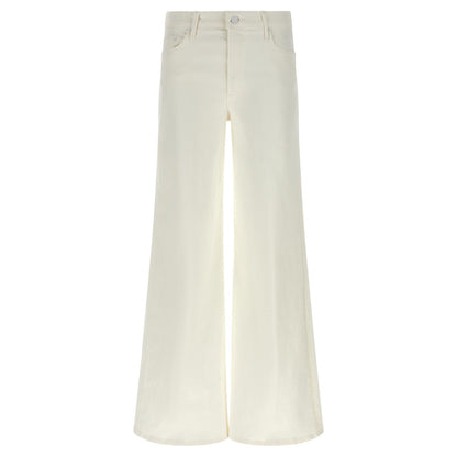 Mother Denim White Cotton Flared Jeans