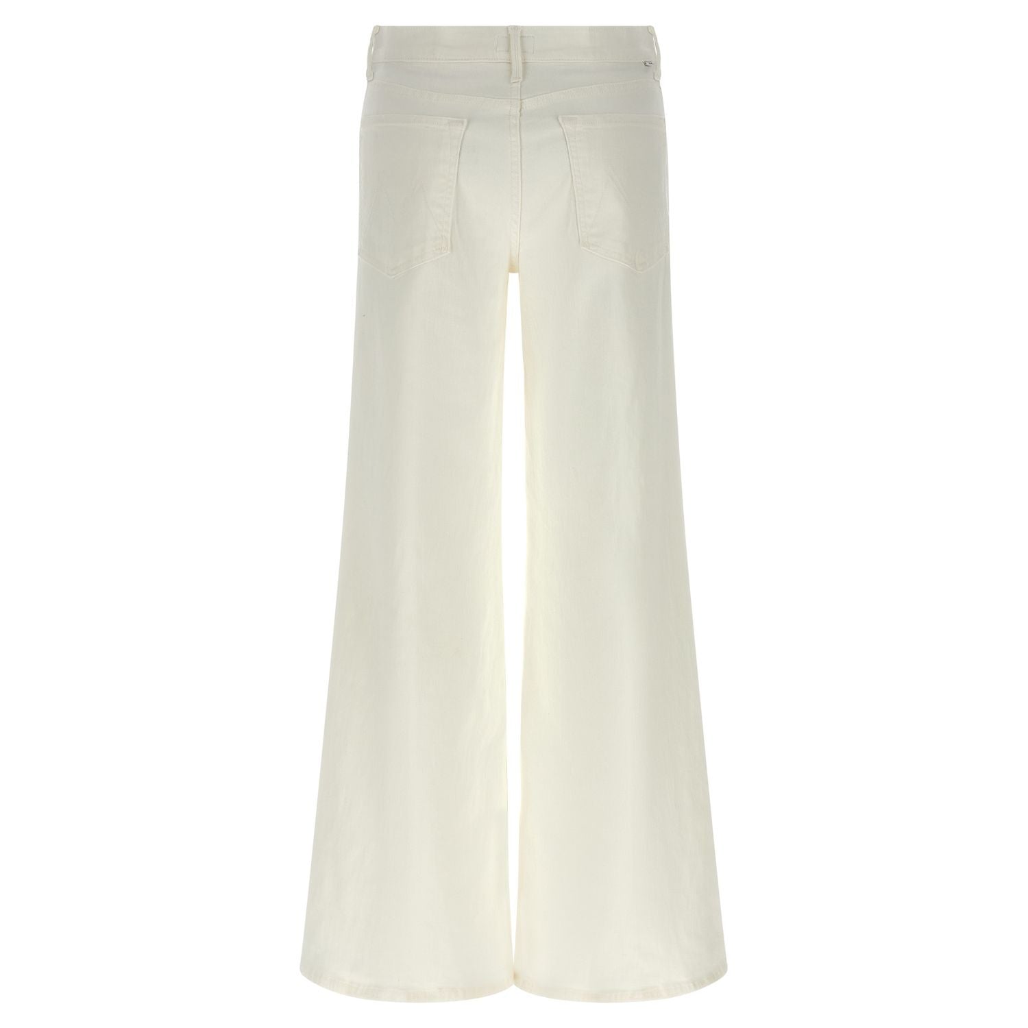 Mother Denim White Cotton Flared Jeans